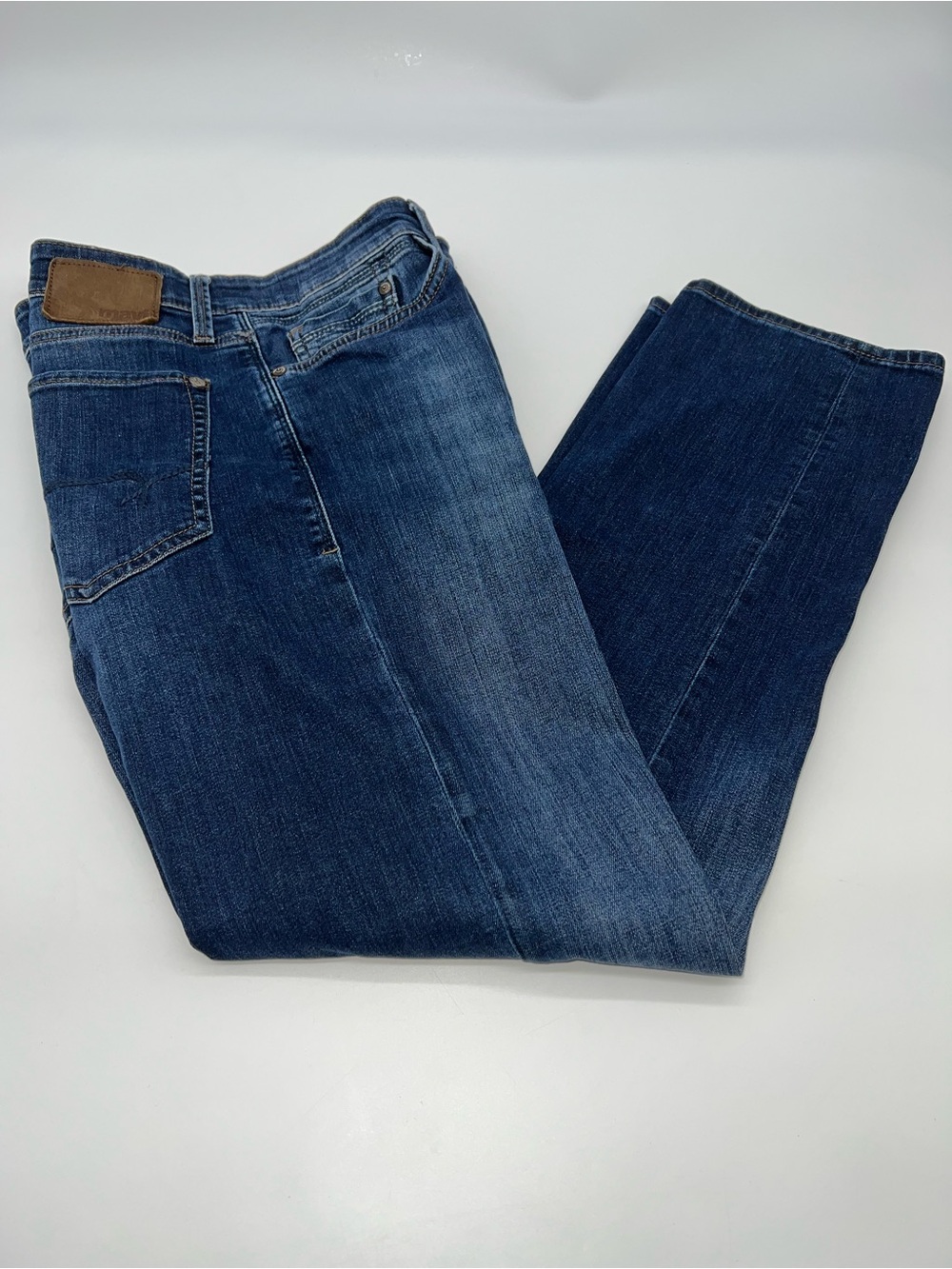 Mavi Jeans Women's Mid-Rise Straight Leg Dark Wash Denim Jeans-Sz W34